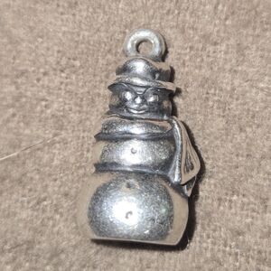 James Avery Silver Snowman Charm Bracelet